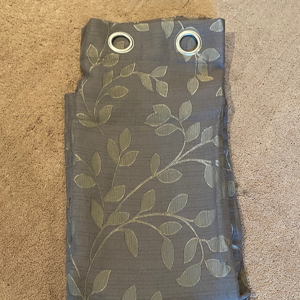 jcpenney brown/taupe Grommet Leaf Pattern Curtain Panel